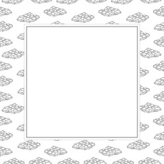 food and beverage frame in doodle style frame background