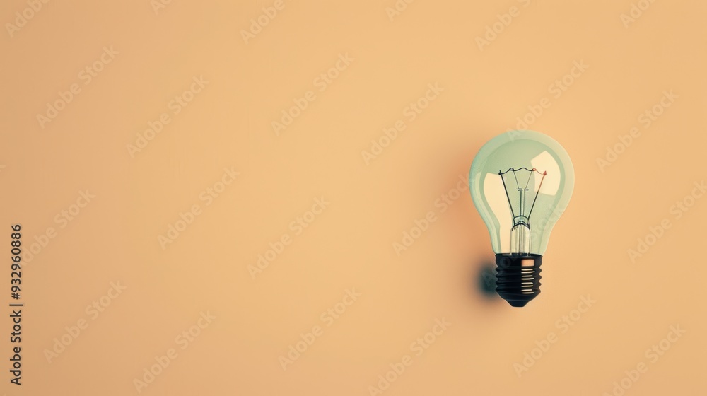 Aufkleber a black icon of an idea, designed with minimalistic lines and placed on a clean background with ampl