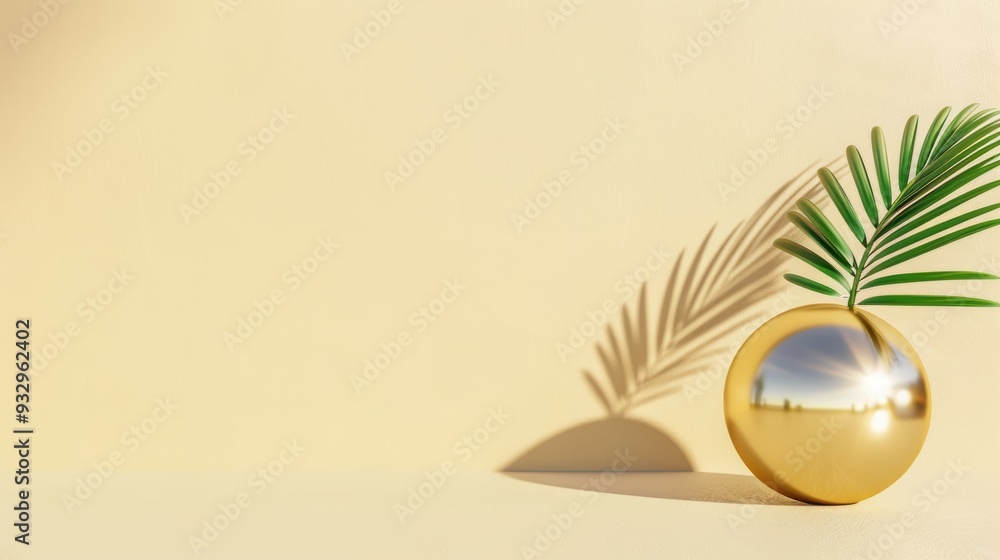 Poster a sophisticated and elegant concept featuring a golden symbol, presented against a minimalist backdr