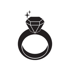 diamond ring icon design