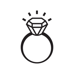 diamond ring icon design