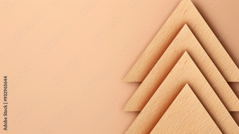 Poster a minimalist symbol idea in brown, presented with ample copy space for adding text or graphics. the 