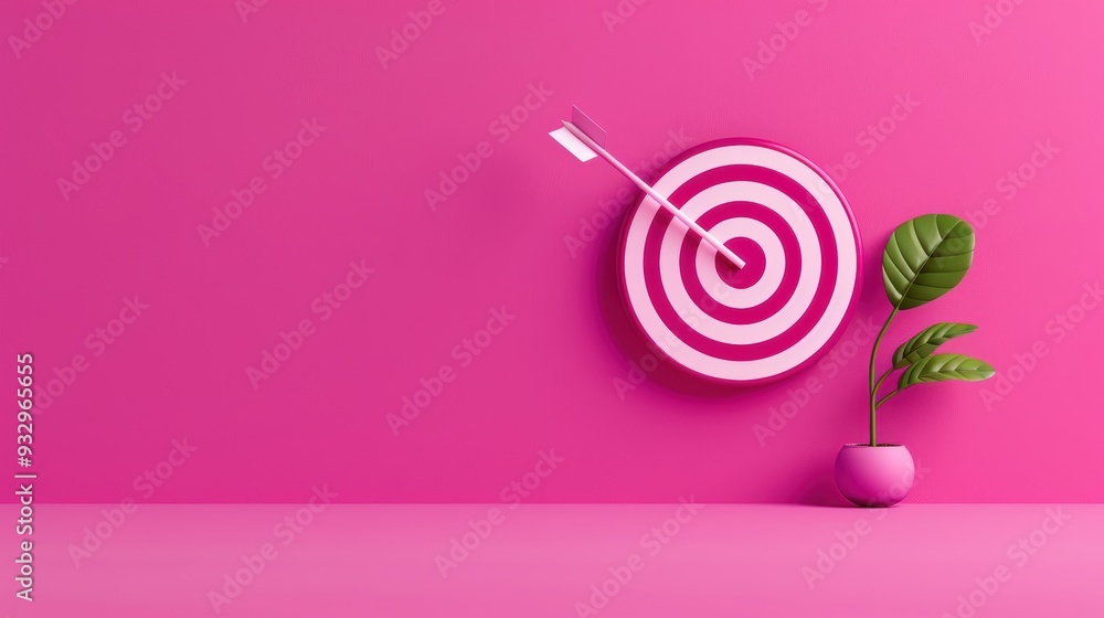 Poster a minimalist purple target design with a clean, modern look, perfect for business or marketing conce