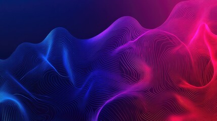 Obraz premium A charming abstract rhythmic wavy line graphic.