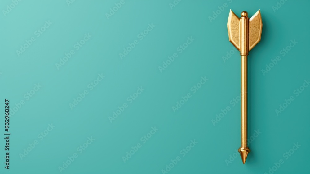 Aufkleber an elegant composition featuring a gold target icon on a minimalist background, symbolizing precisio