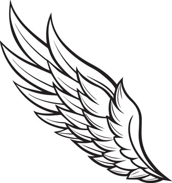 recommend clip art: wing line art vector