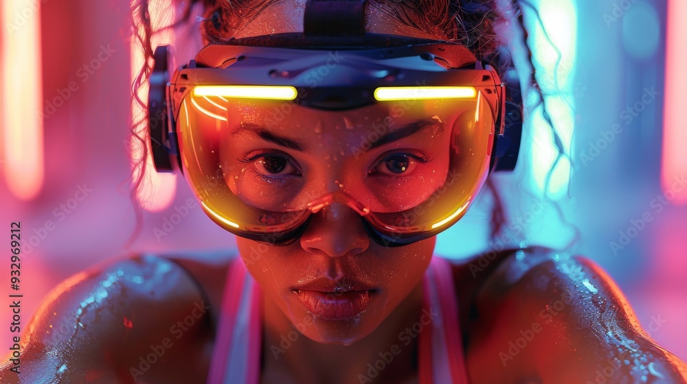 Poster an immersive virtual reality experience that transports viewers to the heart of a high-intensity int