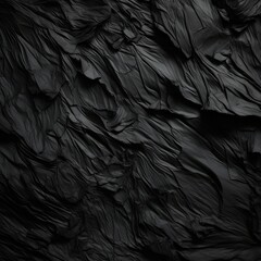 Crumpled black paper texture abstract background with copy space for text