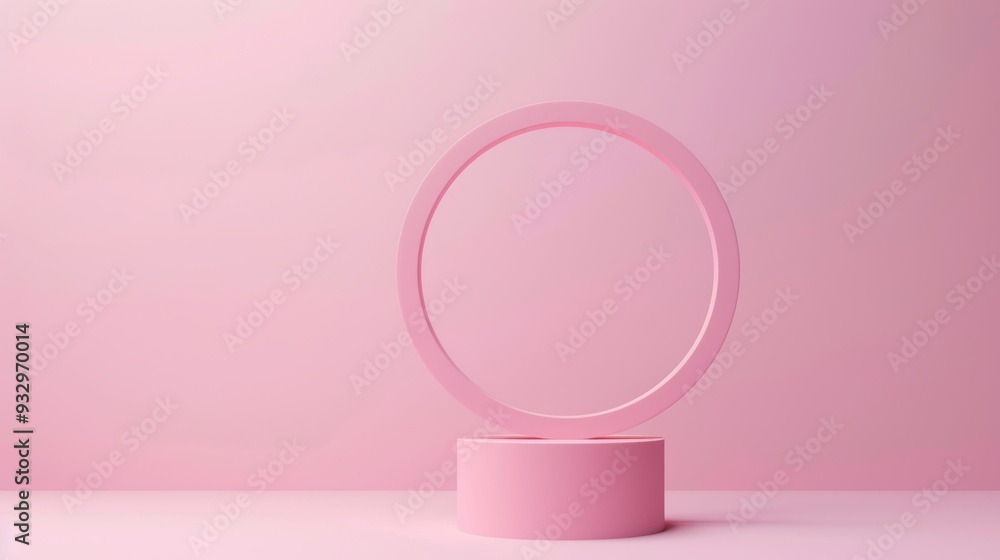 Poster a modern pink symbol idea with a minimalist design, providing ample copy space for customization.