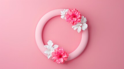 A chic pink symbol idea on a minimalist background, perfect for projects requiring a modern and uncluttered look.