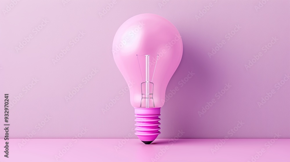 Poster a simple yet impactful image depicting a purple symbol that embodies the concept of ideas and innova