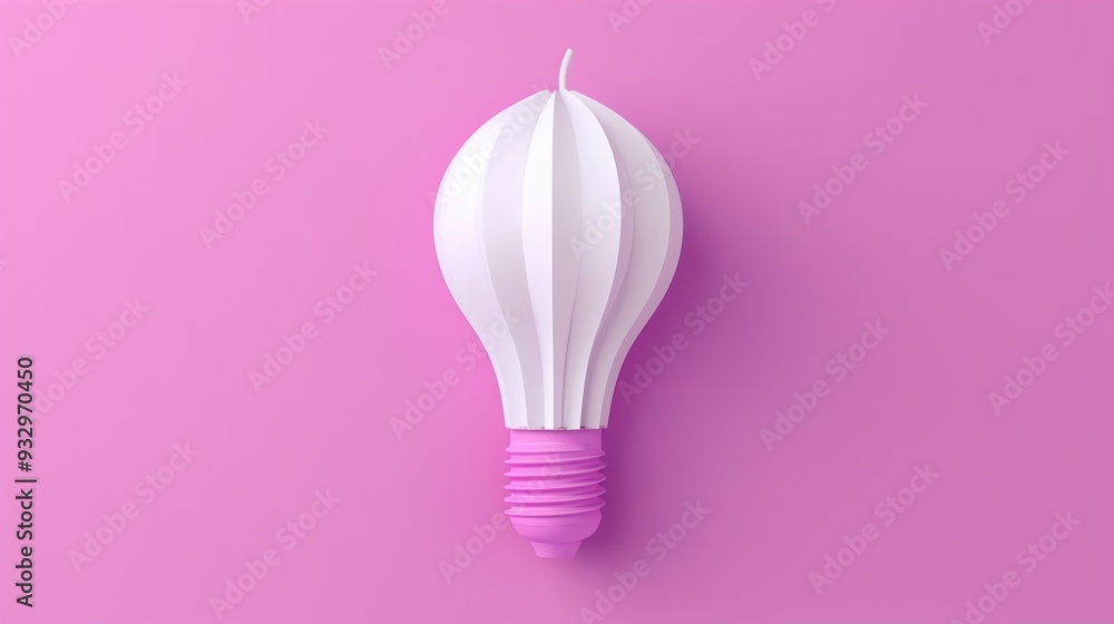 Poster a visually appealing image featuring a purple symbol that embodies the concept of ideas and creativi