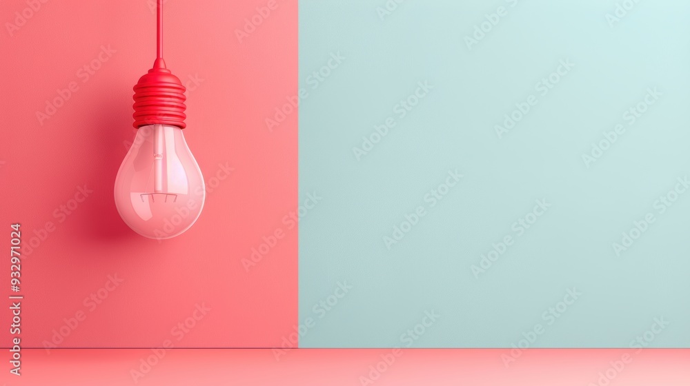 Poster an innovative image featuring a striking red symbol that conveys a strong idea or concept. the minim