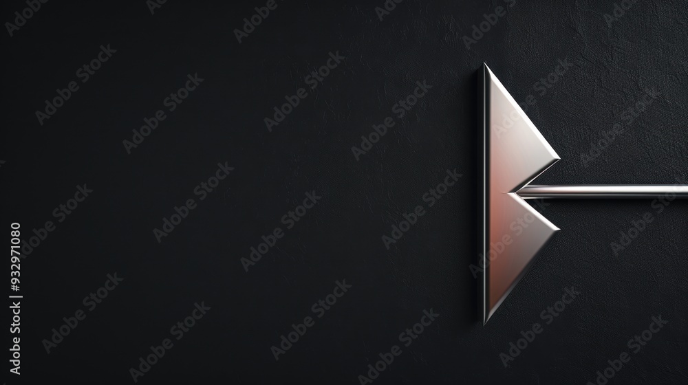 Poster a sleek silver symbol idea, designed with a minimalist aesthetic and a focus on clean, modern lines.