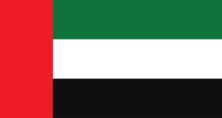 Obraz premium National Flag of United Arab Emirates. United Arab Emirates Flag.