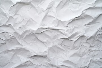 Obraz premium Crumpled white paper texture abstract background with copy space for text
