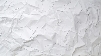 Obraz premium Crumpled white paper texture abstract background with copy space for text