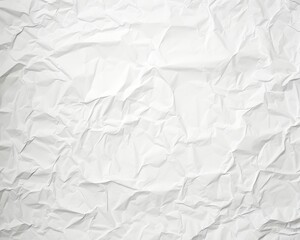 Naklejka premium Crumpled white paper texture abstract background with copy space for text