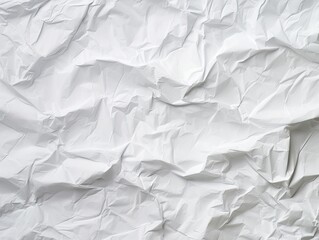 Naklejka premium Crumpled white paper texture abstract background with copy space for text