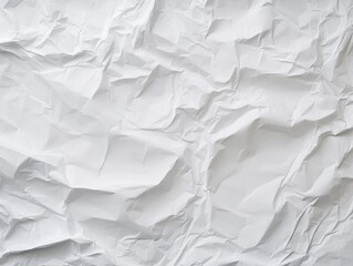 Fototapeta premium Crumpled white paper texture abstract background with copy space for text
