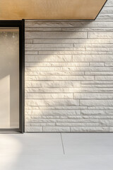 Obraz premium Modern minimalist architecture design with clean lines and natural textures