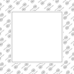 food and beverage frame in doodle style frame background