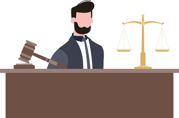 The judge is in court.