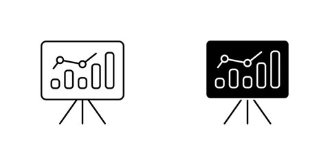 Modern Business Presentation Icons set with Data Analysis Graph for Corporate Reports, Market Statistics, and Educational Materials - Ideal for Infographics, Strategy Planning