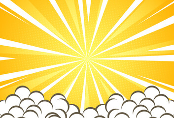 Fototapeta premium comic background.colorful.yellow gradations.zoom effect.abstract background.modern.geometric.eps 10