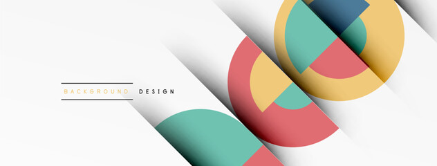 Obraz premium Modern geometrical abstract background - circles. Business or technology presentation design