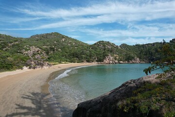 Obraz premium Aerial photo of Balding Bay Magnetic Island Queensland Australia