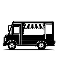 Food truck vector logo iilustration