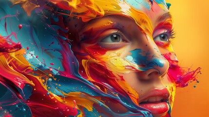 Fototapeta premium colourful background art for an advertisement