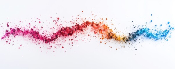 Fototapeta premium DNA sequencing data visualized as abstract art, featuring colorful lines and dots representing genome analysis