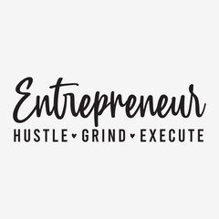 Entrepreneur shirt typography