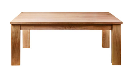 Brown wooden table, Transparent background