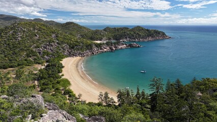 Obraz premium Aerial photo of Radical Bay Magnetic Island Queensland Australia