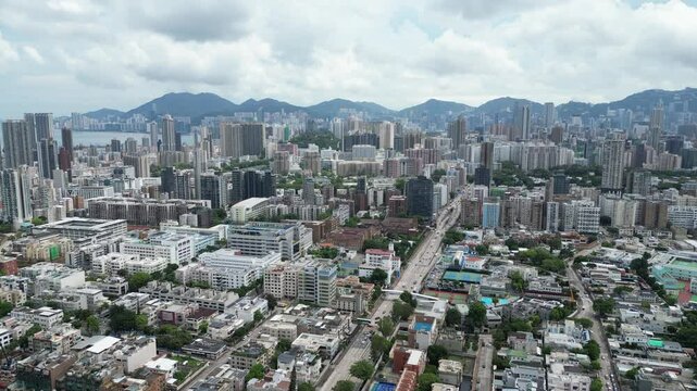 the urban skyline Kowloon Tong, Hong Kong