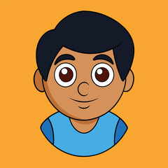 Obraz premium a picture of a man with brown eyes and a blue shirt with a big brown eyes. generative AI