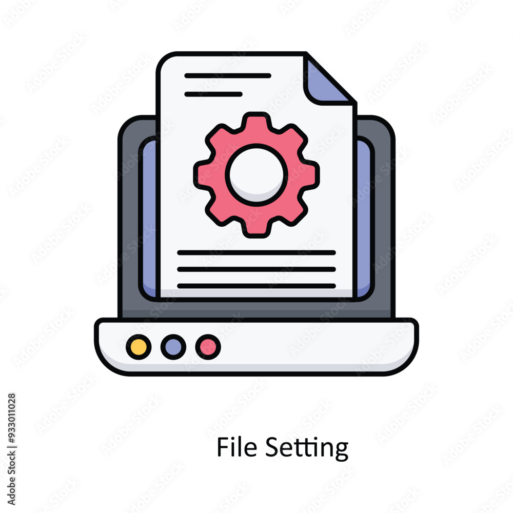 Poster File Setting vector filled outline Icon Design illustration. Smart Home and Technology Symbol on White background EPS 10 File