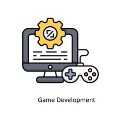 Game Development vector filled outline Icon Design illustration. Smart Home and Technology Symbol on White background EPS 10 File