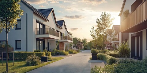modern residential area, 