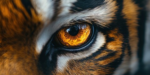 close up single tiger eye, front on angle © Brian