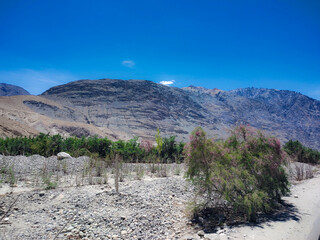 Mountains with blue skies