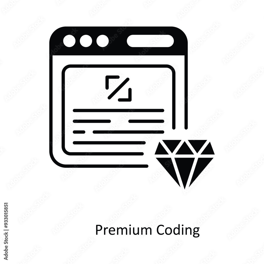 Poster premium coding vector filled outline icon design illustration. smart home and technology symbol on w