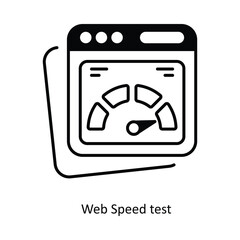 Web Speed test vector filled outline Icon Design illustration. Smart Home and Technology Symbol on White background EPS 10 File