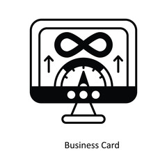 Business Card vector filled outline Icon Design illustration. Smart Home and Technology Symbol on White background EPS 10 File
