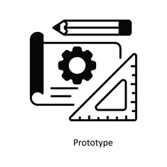  Prototype vector filled outline Icon Design illustration. Smart Home and Technology Symbol on White background EPS 10 File