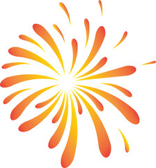 Fototapeta premium Gradient fireworks burst