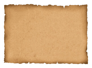 blank treasure map, template on transparent background, png file